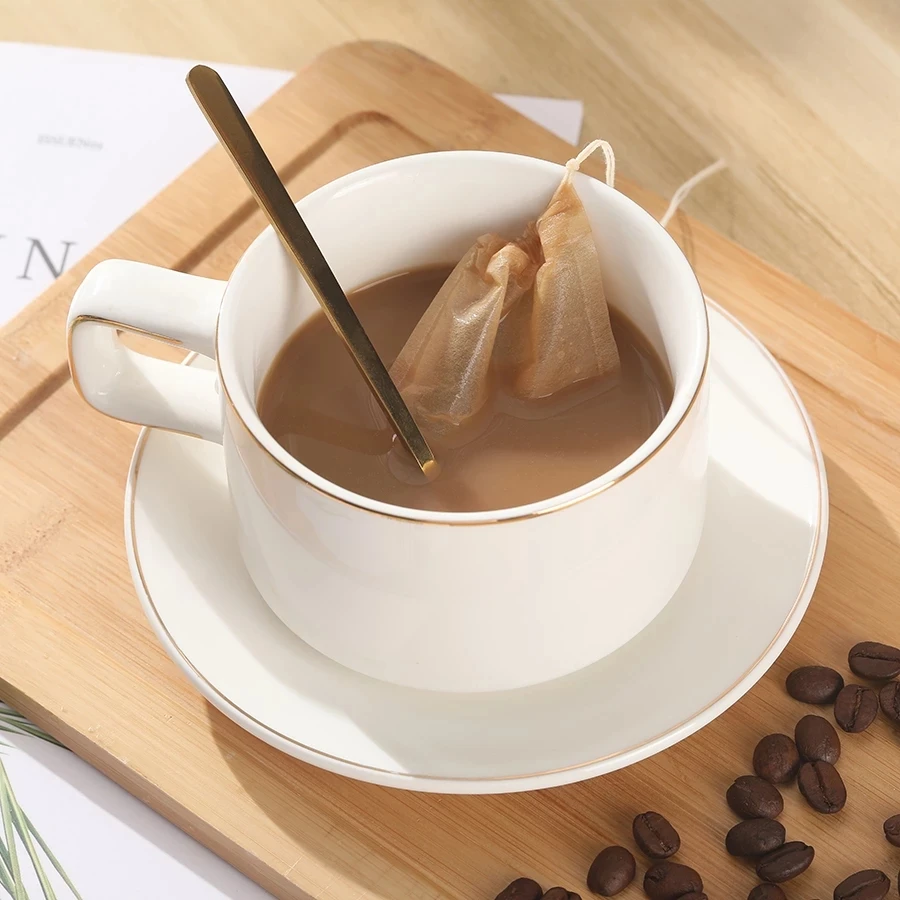 Disposable Tea Filter Bags Disposable Tea Bags 100 Pcs/Lot Multi Size Coffee Filter Paper Bag Pull Rope Tea Bag Disposable Tea Small Powder Filter Total Biodegradation
