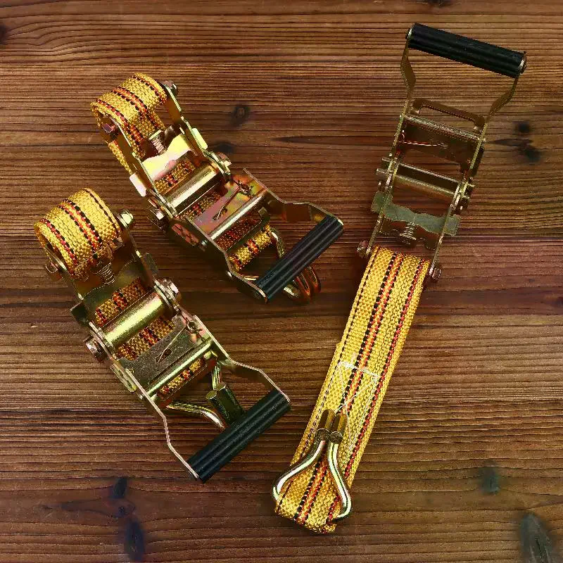 핫 헤비듀티 래칫 타이 다운 스트랩 2/3/4/6미터 길이의 트럭 화물 고정 운송용 더블 후크 래싱 벨트