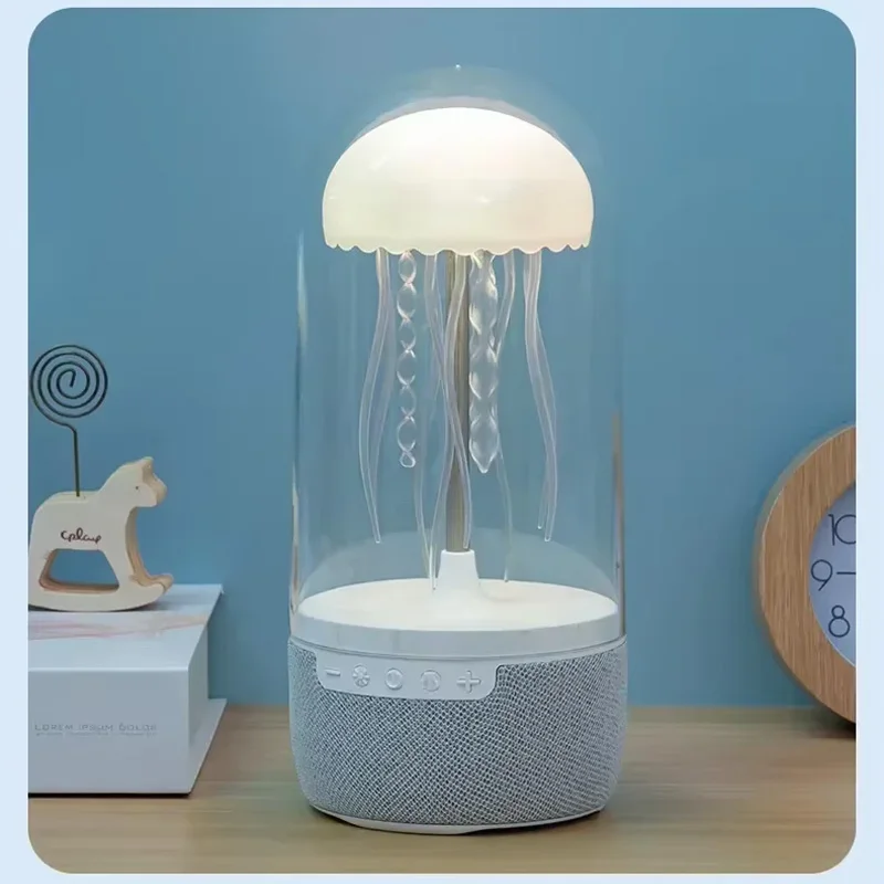 K19 Creative Portable Colorful Jellyfish Lamp Bluetooth Speaker HiFi Stereo 3D Surround Subwoofer Home Theater Sound System 5
