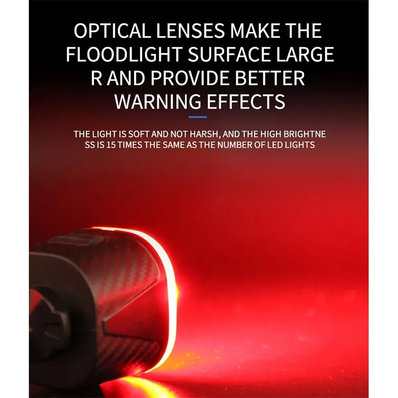 ضوء فرامل الدراجة الذكي IPx6 الضوء الخلفي من النوع...