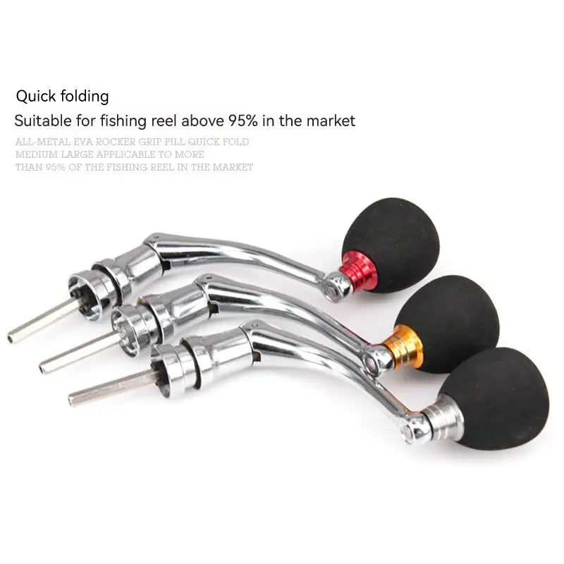 Pro Beros Mulinello Da Pesca Maniglia Bilanciere In Metallo Manovella Spinning Best Fish Reel Grip Resistente All'Usura Per Accessori Di Ricambio