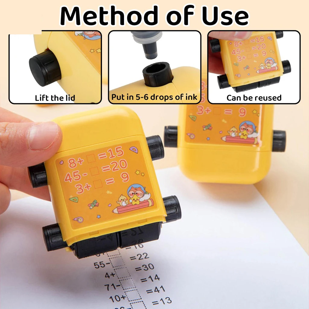 Timbro per bambini 2 in 1 timbri per la pratica matematica entro