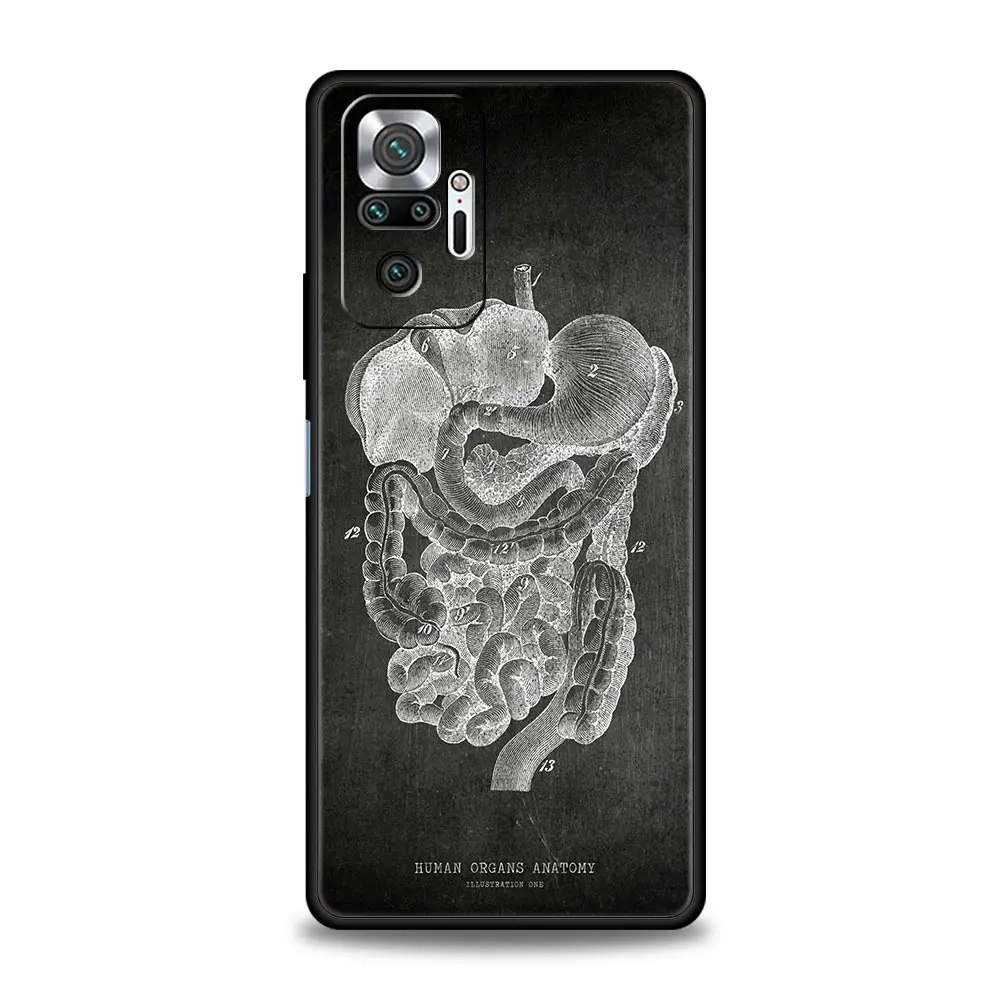Chalkboard Anatomy Design Soft Silicone Phone Case