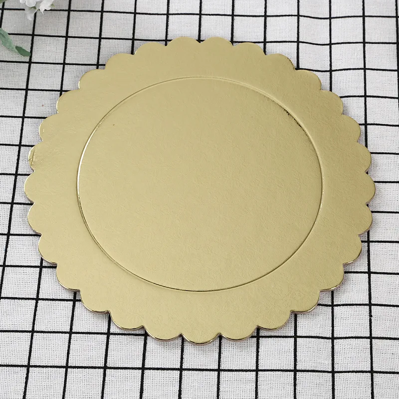 Gold Cake Board Disposable Dessert Tray Cake Base Cardboard for Wedding Birthday Party Baking Accessories Tools baking supplies cake tools