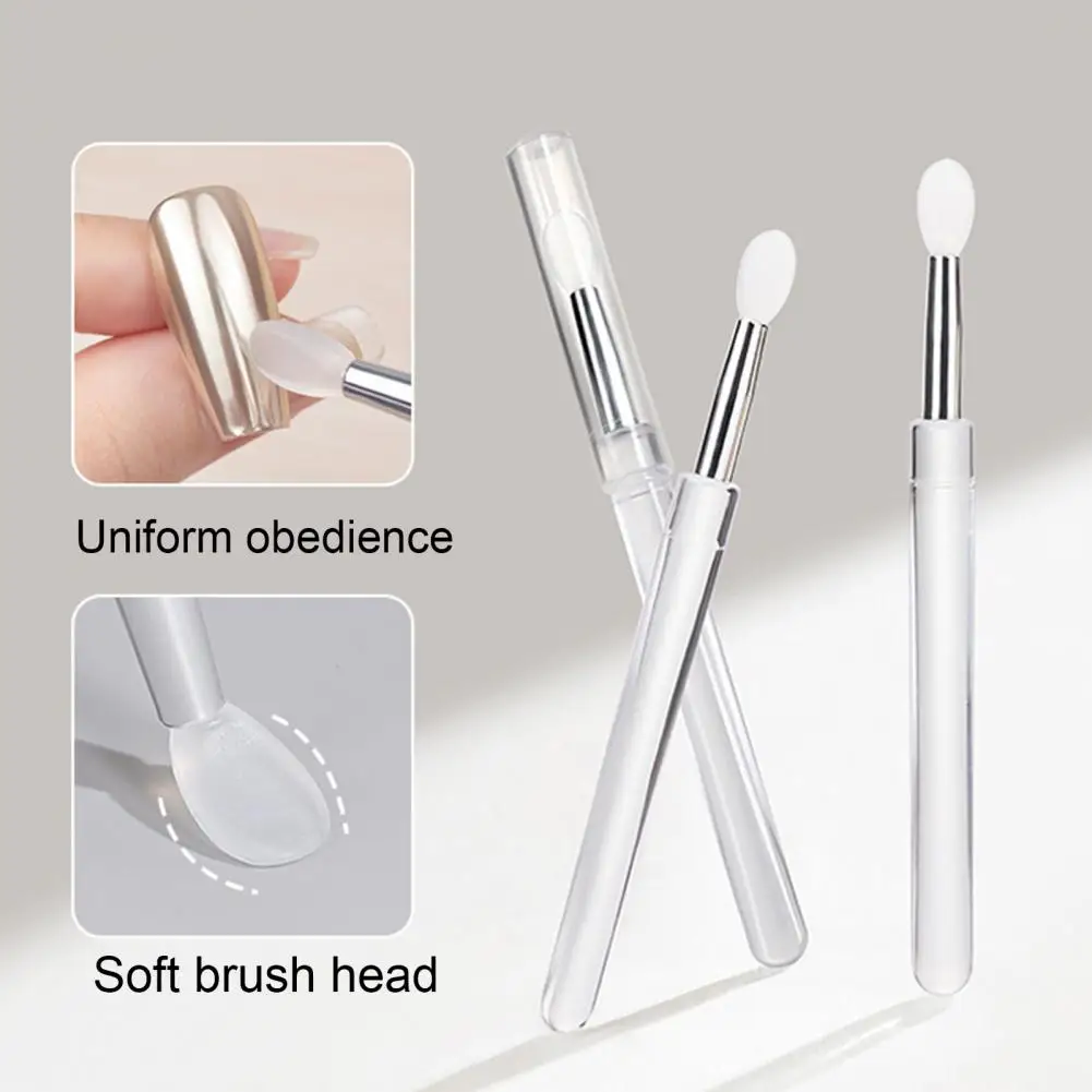 Silicone Nail Brush Professional Silicone Nail Art Brush Set for Makeup Sequins Application Powder Applicator