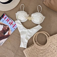 Push Up Bikinis 2025 Sexy Women Swimsuit Female Swimwear Solid Brazilian Bikini Set Biquini Bathing Suit Swimming Suit Beachwear