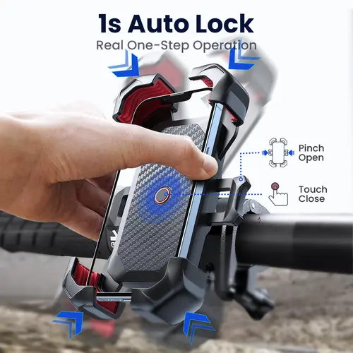 Joyroom Bike Phone Holder 360° View Universal Bicycle Phone Holder for 4.7-7 inch Mobile Phone Stand Shockproof Bracket GPS Clip - Image 2
