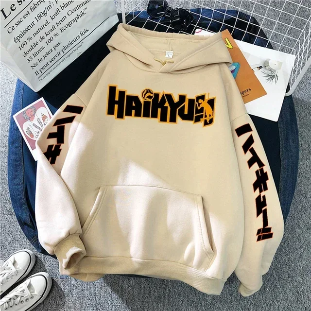 thumbnail image 1 of Haikyuu-Sudadera con capucha para hombre, jersey de Manga japonesa con estampado de Hip Hop, 1 of 5