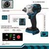 2 IN 1 Brushless Cordless Electric Impact Wrench 1/2 inch   Screwdriver Socket Power Tools  Compatible for Makita 18V Battery 2