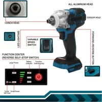 2 IN 1 Brushless Cordless Electric Impact Wrench 1/2 inch   Screwdriver Socket Power Tools  Compatible for Makita 18V Battery 2