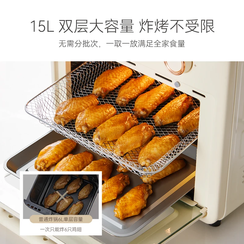 15L Visual Air fryer oven Low fat oil free deep fryer Multi function airfryer electric oven Automatic Air fryers Home appliances 4