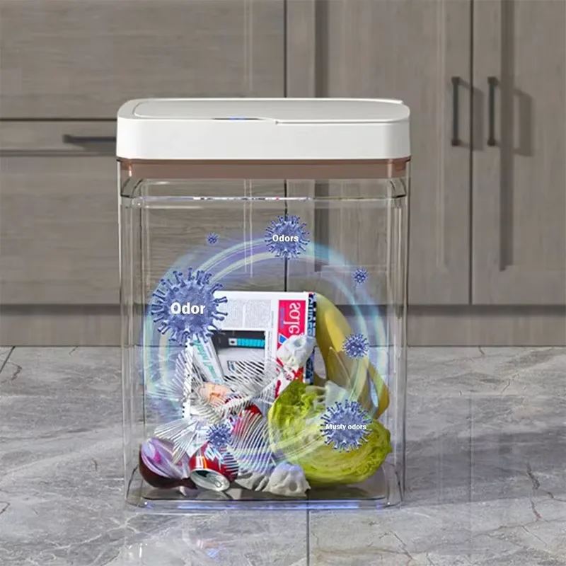 NEW Smart home Kitchen trash can 15L bathroom non-touch smart trash can toilet smart trash can waste trash can smart trash can 6