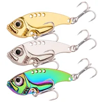 3Pcs 3D Metal Cicada Vib Fishing Lures 3g 7g 10g 15g 20g Vibrations Spoon Lure Hard Bait Bass Isca Crankbait Wobbler Spinner 1