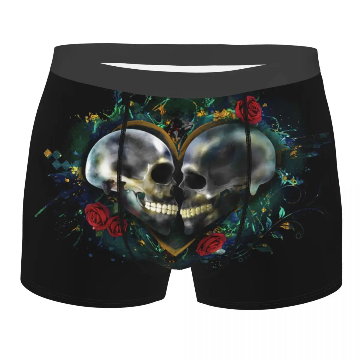 

Skull Romance Underpants Breathbale Panties Male Underwear Print Shorts Boxer Briefs