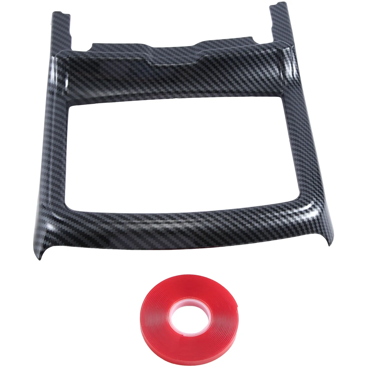 

Car Interior Modification Front Drain Cup Frame Cup Holder Decorative Cover Black Carbon Pattern for Dodge Charger 16-21