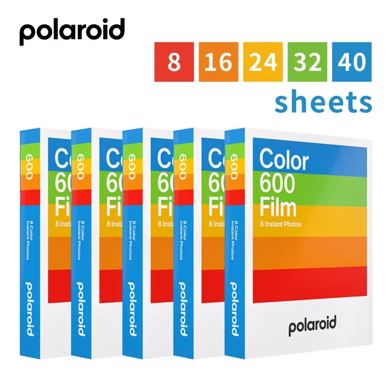 

8-40Sheets Polaroid Originals Instant 600 Film Color For Onestep2 Instax Camera SLR680 636 637 640 650 660 Autofocus Impossible