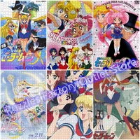 Sailor Moon Jigsaw Puzzles Japanese Beauty Girl Sailor Mercury Sailor Mars Figure Puzzle Kids Intellectual Toys Christmas Gifts 1