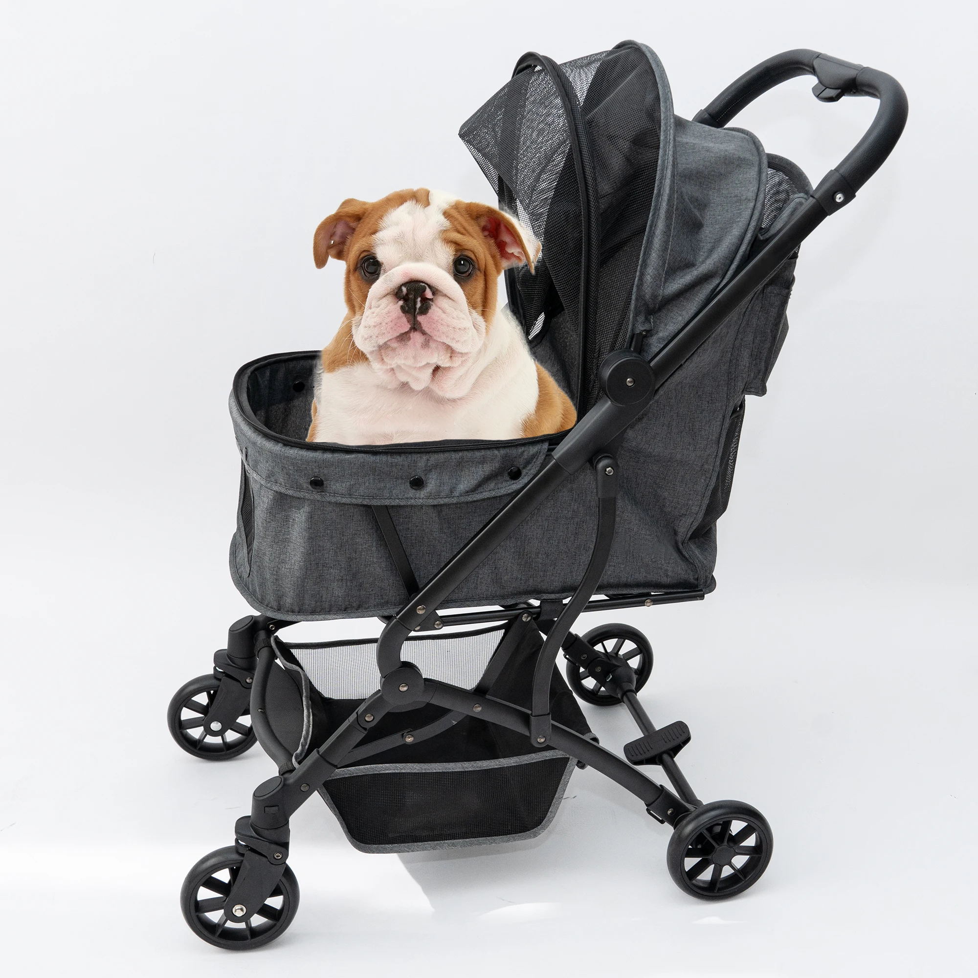 

Travel Durable Aluminum alloy Light weight One Handle Fold Pet Stroller