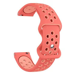 Two - Tone Round Hole Sport Breathable 18mm Band with 8 - Shaped Buckle for Oppo X2 Mini (Orange)