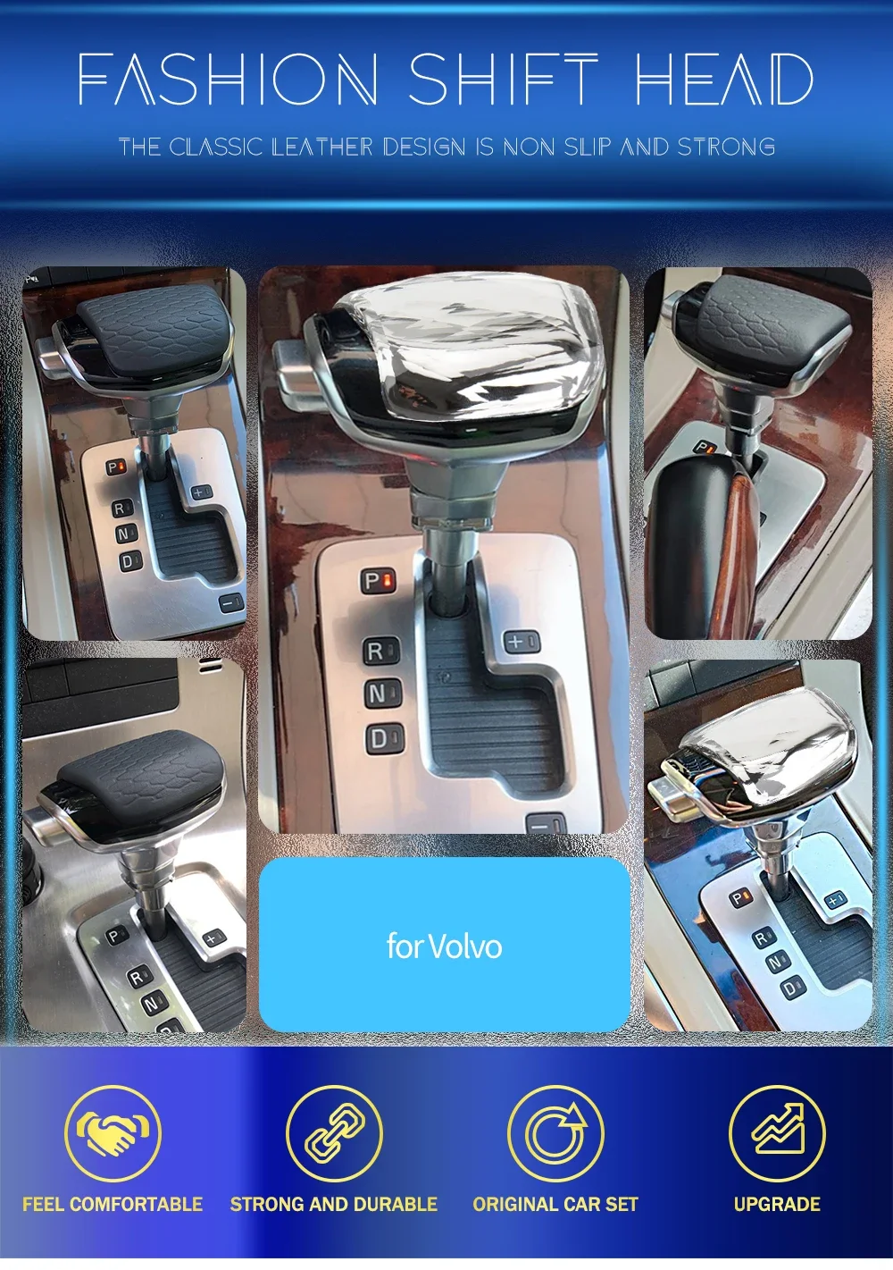For Volvo S60 S80 V60 V70 Xc60 Xc70 Crystal Car Automatic Accessories Gear Stick
