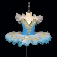 Robe d'été pour filles, tenue de Ballet élégante, Costume de danse pour enfants, tenue de scène pour enfants, vêtements Tutu pour bébés 3