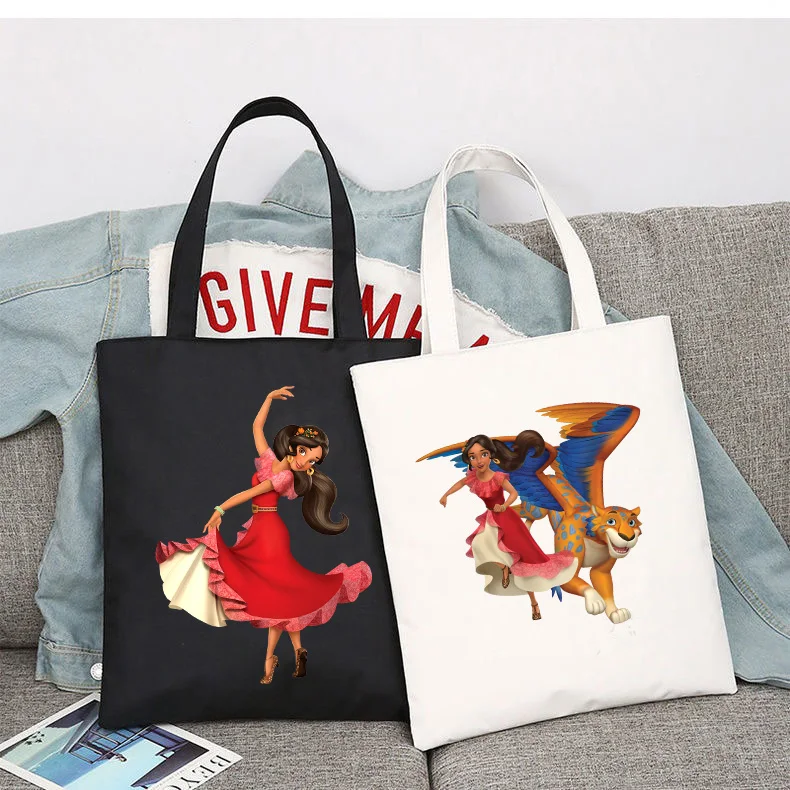 Disney Ena Of Avalor Princess Shopping Bag Handbag Pieghevole Riutilizzabile Cloth Shopper Harajuku Bag Student Canvas Tote Bag