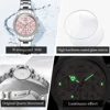 OLEVS 9909 Quartz Fashion Watch Gift Alloy Watchband Round-dial Calendar Small second Timer 6