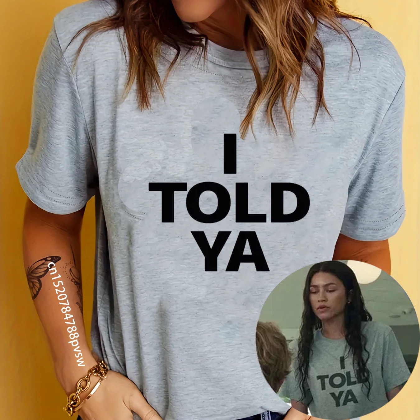 Frauen lustig ich erzählte ya Heraus forderer 2024 drucken T-Shirts Mädchen Sommer O-Ausschnitt Kurzarm Top weiblich y2k Harajuku Kleidung Fans Geschenk