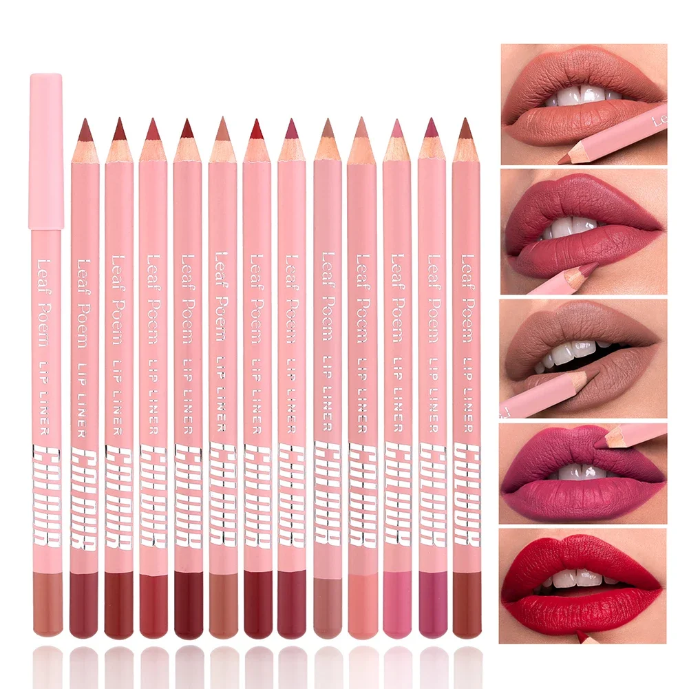 12Colors Matte Lipliner Pencil Waterproof Plumping Stain Lipstick Natural Nude Pink Lip Liner Outline The Lips Contour Makeup 3