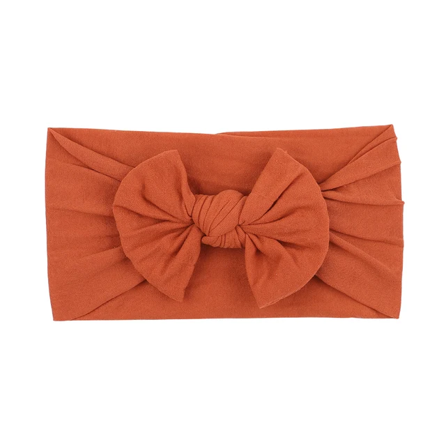 Solid Color Broadside Bowknot Headband for Kids Girls Elastic Hair Band Baby Hairband Boutique Turban Headwear Hair Accessories 31