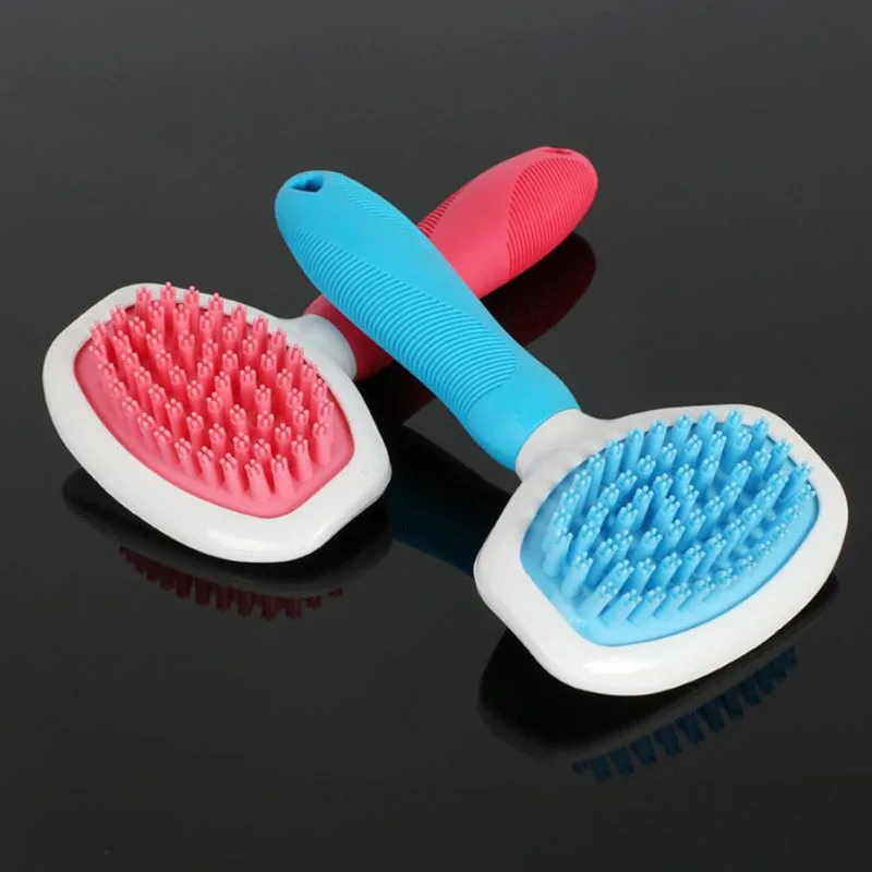 High Quality Silicone Pet Dog Cat Grooming Comb Brush for Bathing Cleaning Massage Plastic Brush Comb for Dogs Cats