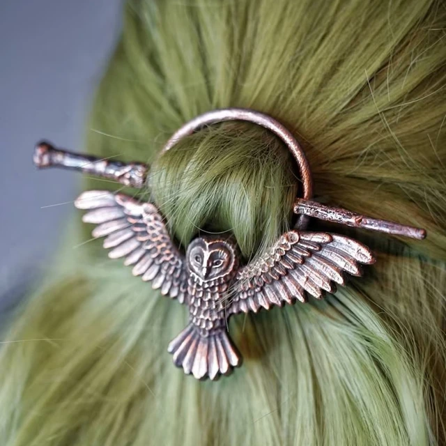 Old Vintage Viking Owl Hair Charms Accessories For Women 2023 Metal Goth  Haar Clip Stick Chopsticks Hairpin Dreads Jewelry