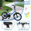 18 Inch Toddler Bike with Removable Training Wheels, Dual Brakes, Adjustable Seat & Handlebar, Suitable for Ages 3-8, Blue with