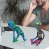 3D alien ornament with movable joints, creative Halloween, Christmas gifts, handmade holiday decorations 4