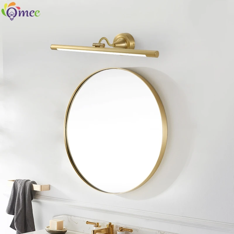 Modern Wall Light Fixture Brown White Silver Golden Led Wall Lamp 44 57  76cm Long Picture Light Aluminum Bathroom Mirror Light