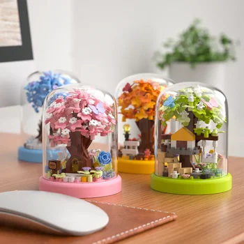 Mini Cherry Blossom Tree House Building Blocks - Sakura Bonsai DIY Toy, Educational Gift for Kids & Mother's Day 6