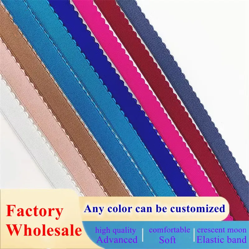 

Factory Wholesale 1/5/15 Kg 10mm Picot Bra Strap Elastic Band Plush Shoulder Tape Headband Lingerie DIY Sewing Trim High Quality