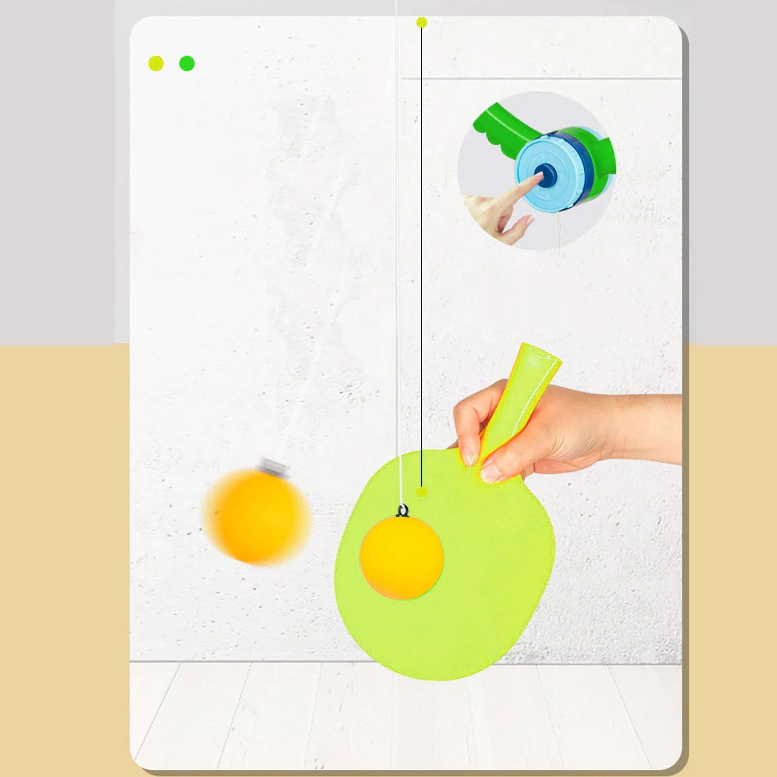 Indoor Hanging Table Tennis Trainer Portable Set Kids Portable Pingpong Table Tennis Game Set with Paddles Balls