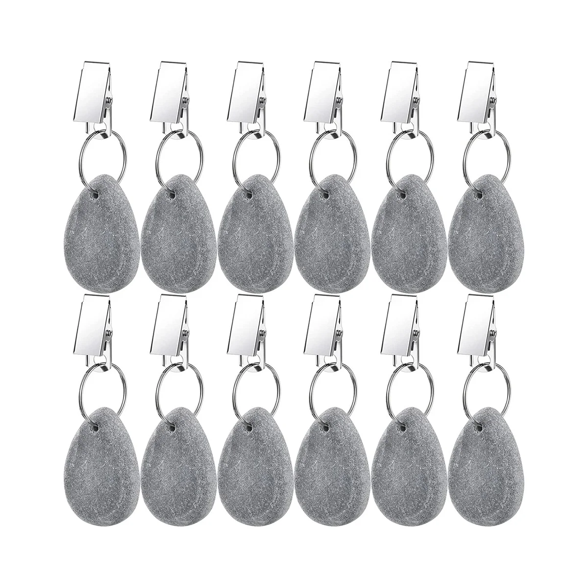 

12 Pieces Tablecloth Weights Tablecloth Pendant Teardrop Shape Table Cover Weights Stone Table Weights Hangers