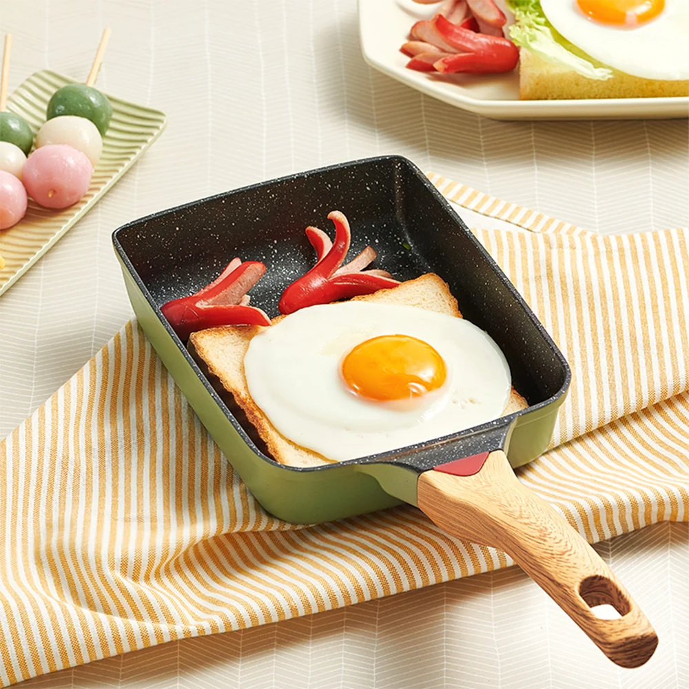Egg Frying Pan - 7 Hole Non Stick Omelette Pan,Easy Clean Multi Egg Cooking  Pan Aluminum Egg Pan Skillet for Breakfast Sandwiches Meat Pan,Compatible