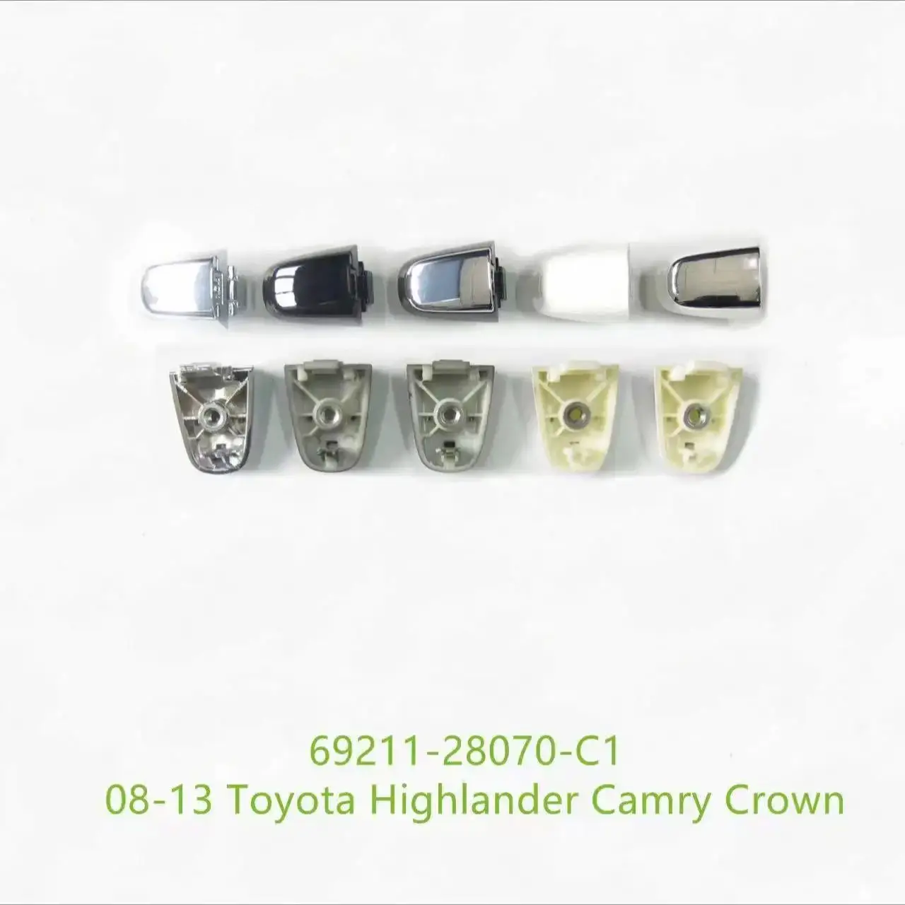 1 pz Auto Esterno Porta Maniglia Della Copertura Anteriore Posteriore Per Toyota Highlander Camry Crown 2008 2009 2010 2011 2012 2013 - immagine 5