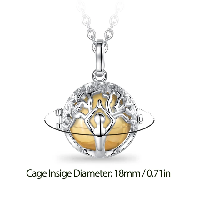 Eudora 18mm Urn Cremation Pendant Yoga Tree of Life Cage Locket Ash Holder  Keepsake Capsule Necklace Chime Ball DIY Jewelry Gift - AliExpress