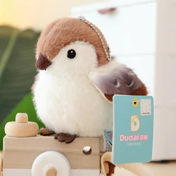Colorful Soft Bird Plush Keychain Pendant Gift - About 11cm (Sparrow krq)