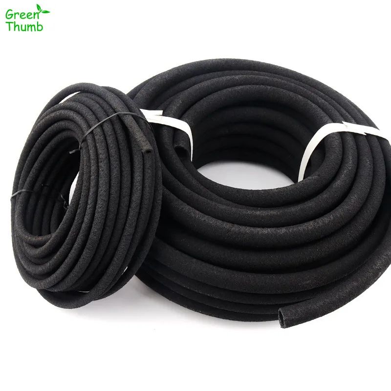 5m 4/8,12/16mm Perforierte Wasser Rohr Gummi PE Schwarz Schlauch Begraben Unterirdischen Unregelmäßigen Mikroporöse Wasser Garten Bewässerung Schlauch