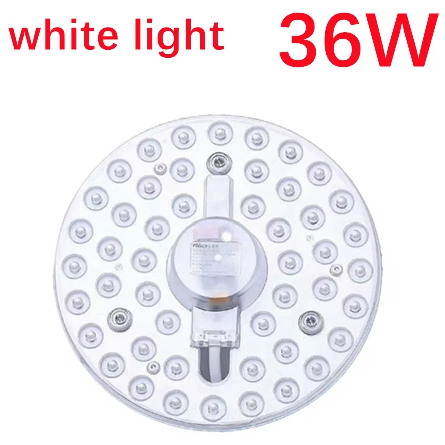 White/Tricolor Dimming LED Ring Ceiling Light - Modern Circular Panel Lamp