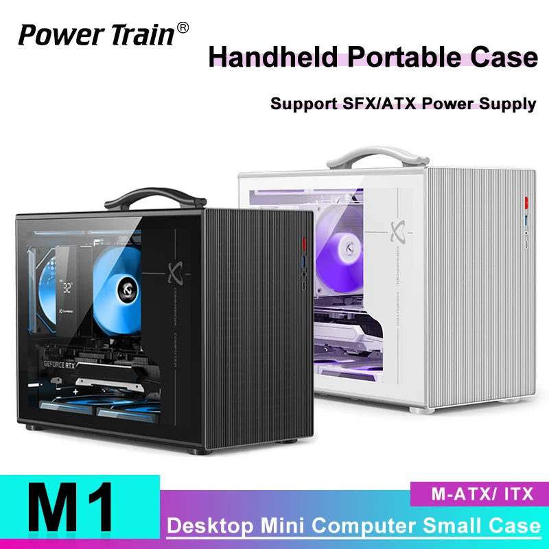 パワートレイン X-Gamerx M1 ケース MATX/ITX デスクトップミニガラス