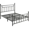 14'' Queen Size Metal Platform Bed Frame/Victorian Headboard and Footboard/Steel Slats Mattress Foundation for Storag 3