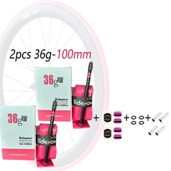 Ultra - Lightweight TPU Bicycle Inner Tube with Presta Valve - Black - Presta Valve (2pcs 36g 100mm - black)