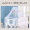 Summer Dome Mosquito Net Baby Bed Canopy Netting Stand Hanging Bed Net Support Crib Mosquito Curtain Fly Insect Protection Tent 4