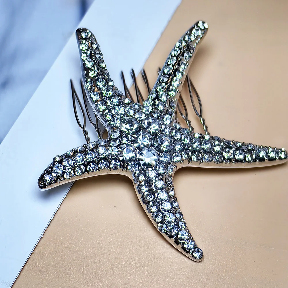 Noble and Elegan Sea Star Bridal Hair Comb